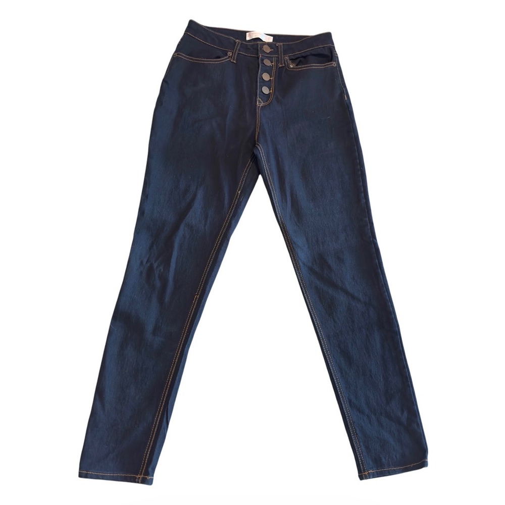 No Boundaries Womens High Rise Button Fly Skinny Jeans Blue Size 11 NJ38B788K